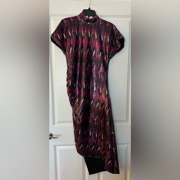Misa Los Angeles Divia ikat sequins midi dress NWT SIZE SMALL - Picture 4 of 10